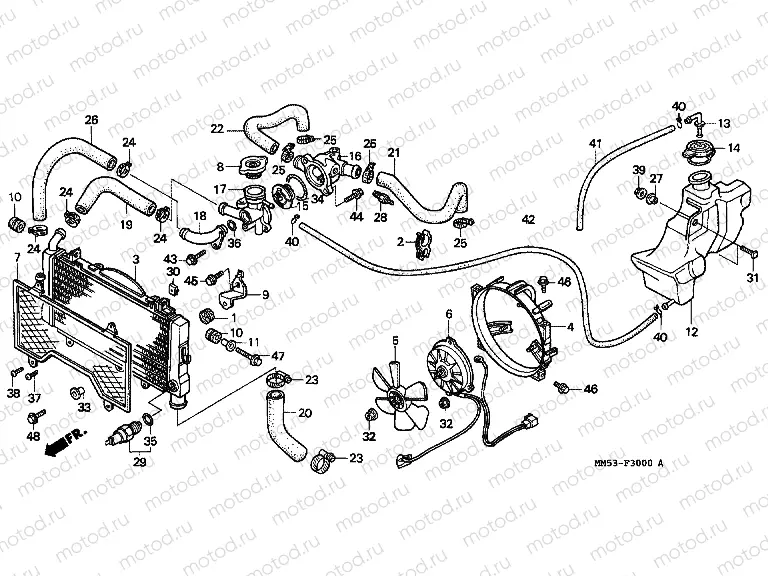 F-30 RADIATOR (CBR1000FH / FJ / FM)