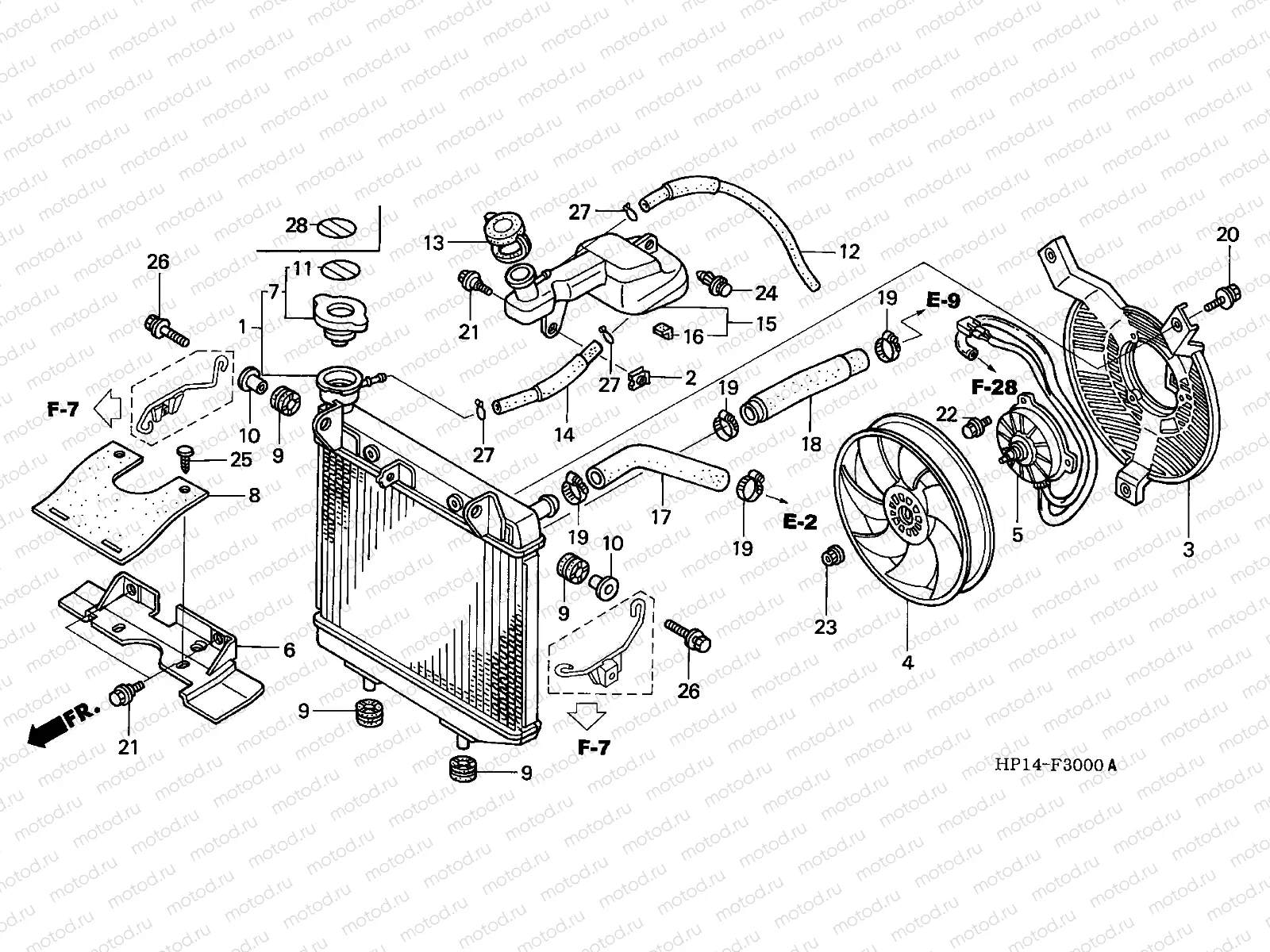 F-30 RADIATOR (TRX450R4,5)