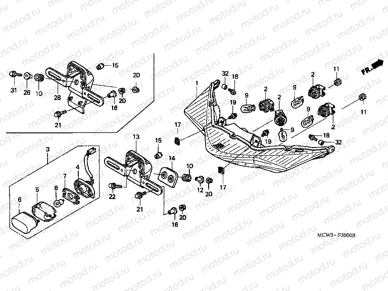 F-30 REAR COMBINATION LAMP (CM, U)