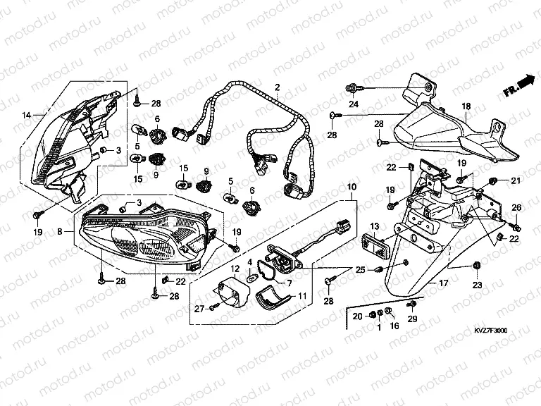 F-30 REAR COMBINATION LAMP / REAR FENDER