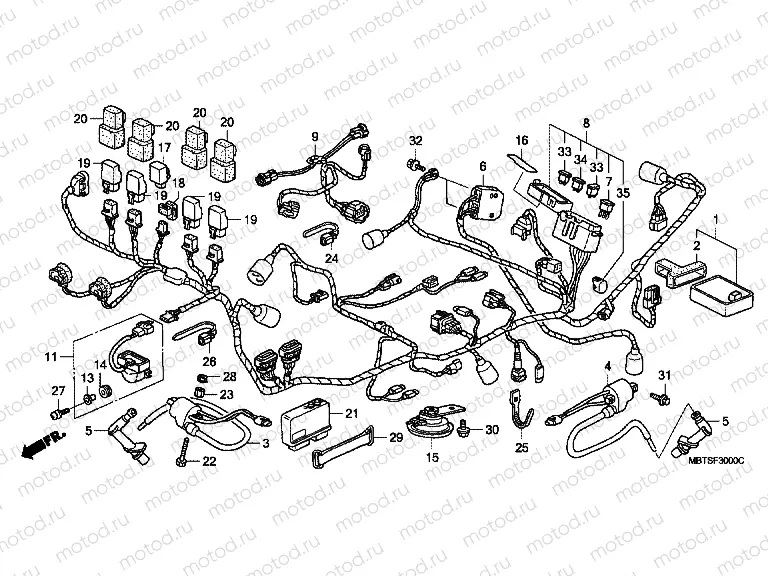 F-30 WIRING HARNESS (XL1000V)