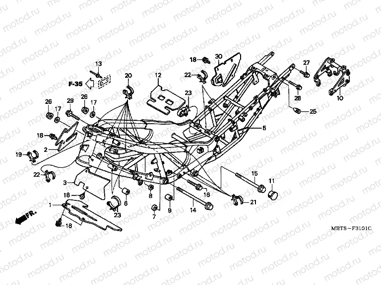 F-31-1 FRAME HOUSING (XL1000VA)