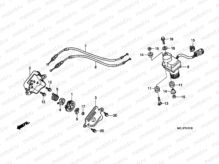F-31-1 SERVOMOTOR (CBR1000RR6 / 7)