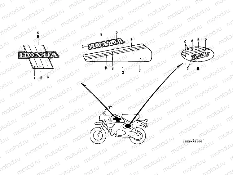F-31 EMBLEM / STRIP (Z50JK / JIIK)