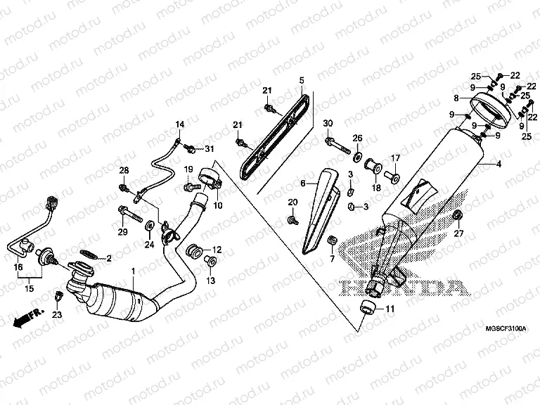 F-31 EXHAUST DRUM