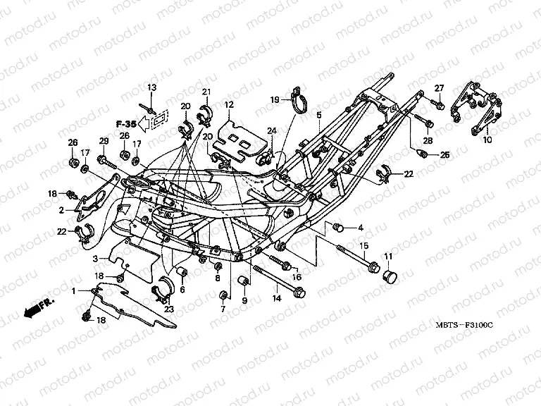 F-31 FRAME HOUSING (XL1000V)