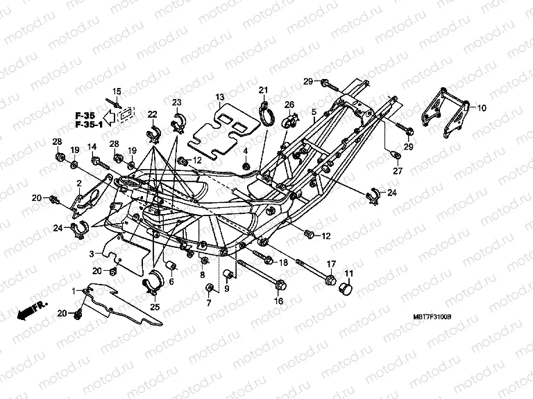 F-31 FRAME HOUSING (XL1000V)