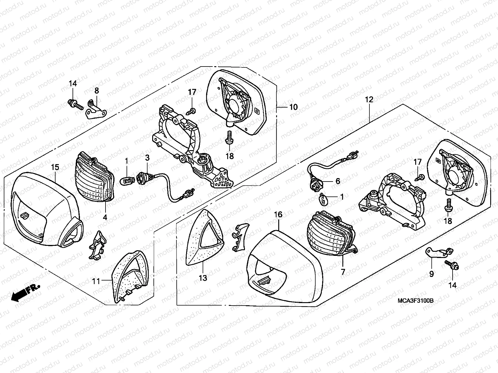 F-31 FRONT WINKER/MIRROR