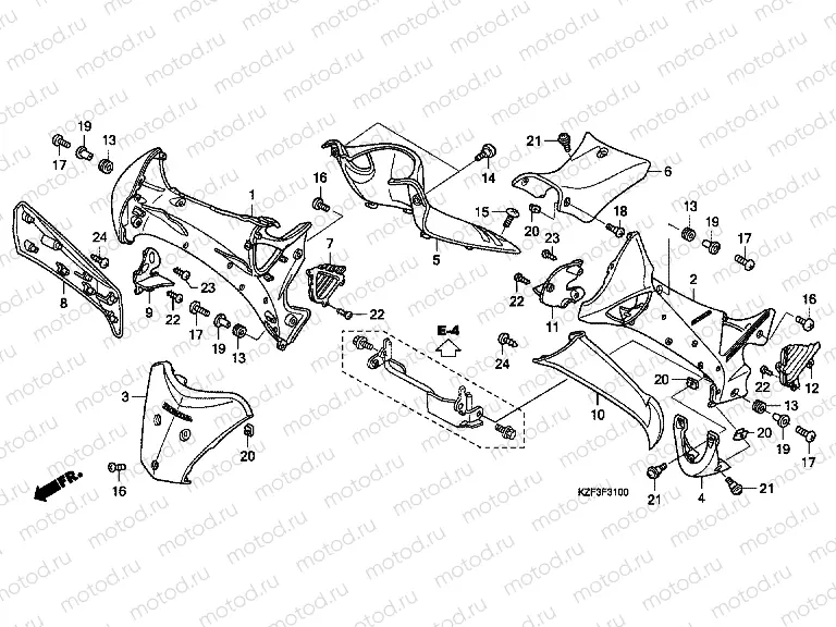 F-31 MAIN PIPE COVER / FOOT PROTECTION PLATE
