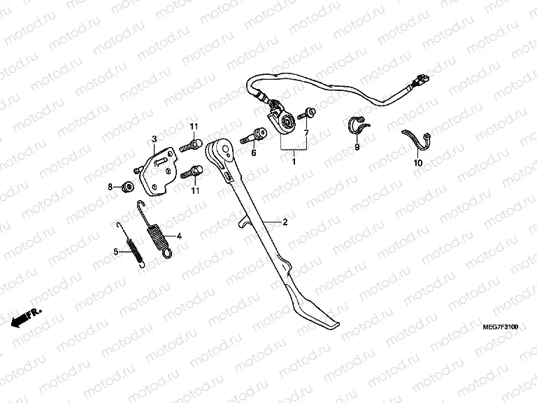 F-31 SIDE SHELF (VT750C2B / C2S / CS / C / CA)
