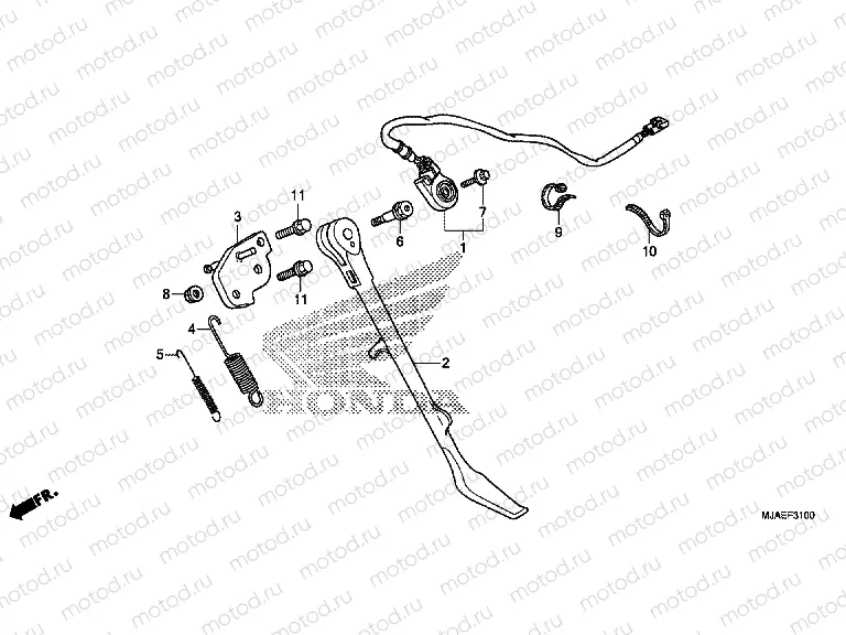 F-31 SIDE SHELF (VT750CS / C2B / C2S / C)