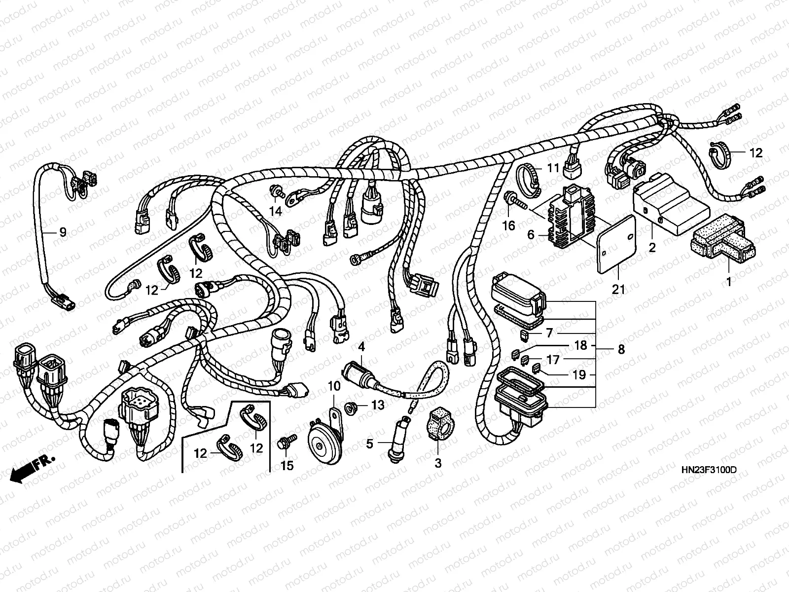 F-31 WIRE HARNESS (TRX500FA1/2/3/4)