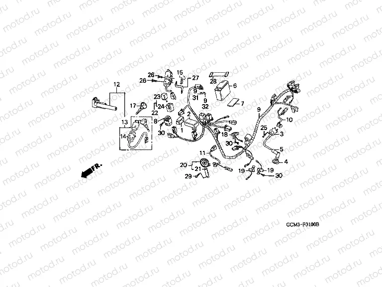 F-31 WIRING HARNESS / BATTERY