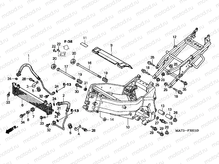 F-32-1 FRAME / OIL COOLER (X / Y / 1/2/3/4)
