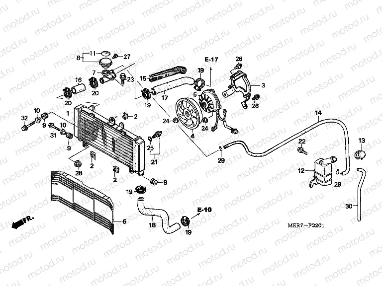 F-32-1 RADIATOR (CB600N6 / NA6)