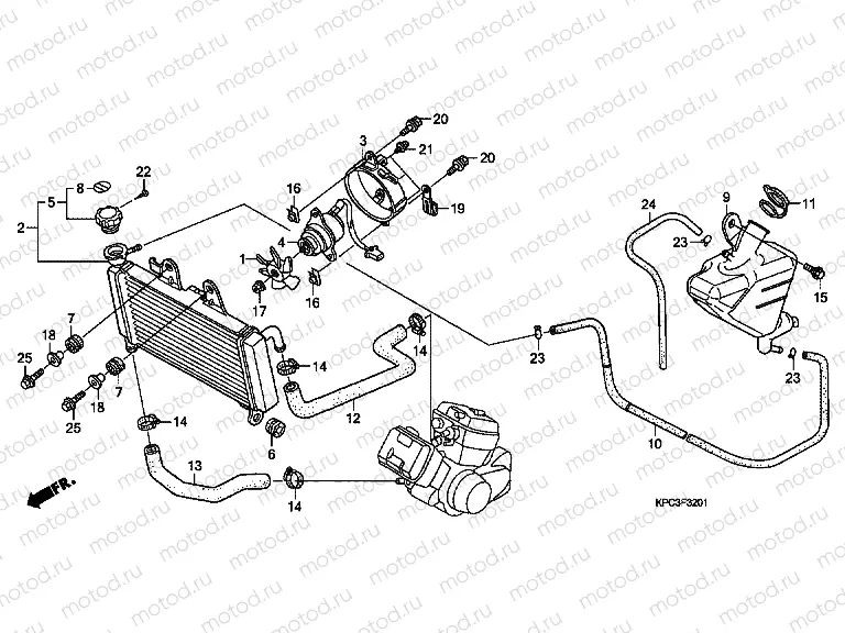 F-32-1 RADIATOR (XL125V7 / 8)