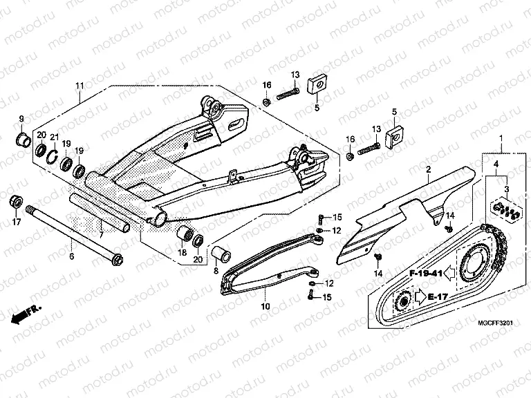F-32-1 SWINGARM (CB1100NA/NAD)