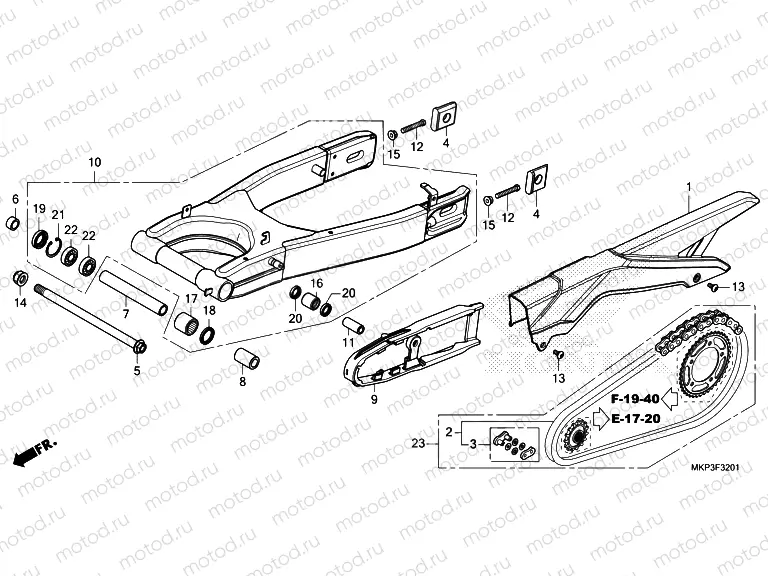 F-32-1 SWINGARM CBR500RAN