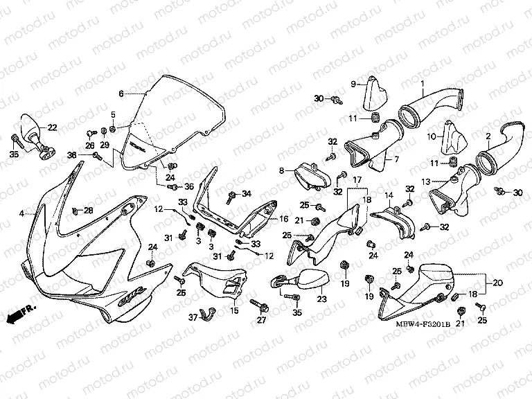 F-32-1 UPPER ENGINE HOUSING (01 -06)