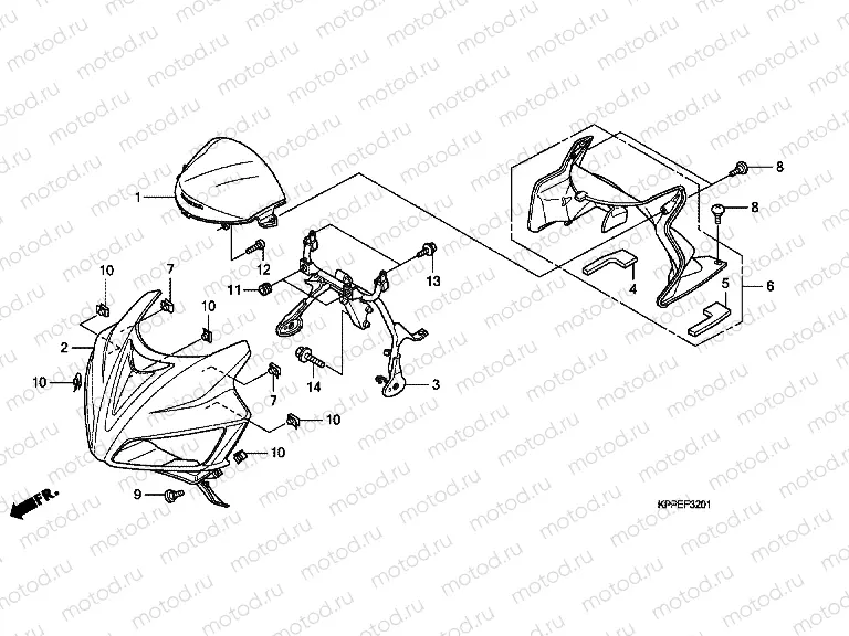 F-32-1 UPPER ENGINE HOUSING (CBR125RW7 / RW9 / RWA)