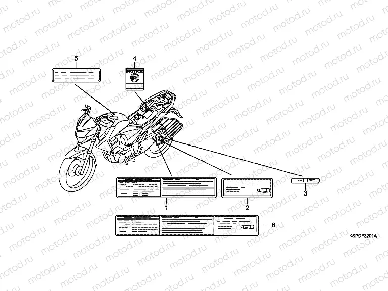 F-32-1 WARNING LABEL (CBF150MB / MC)