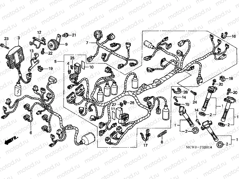 F-32-1 WIRING HARNESS (VFR800A)