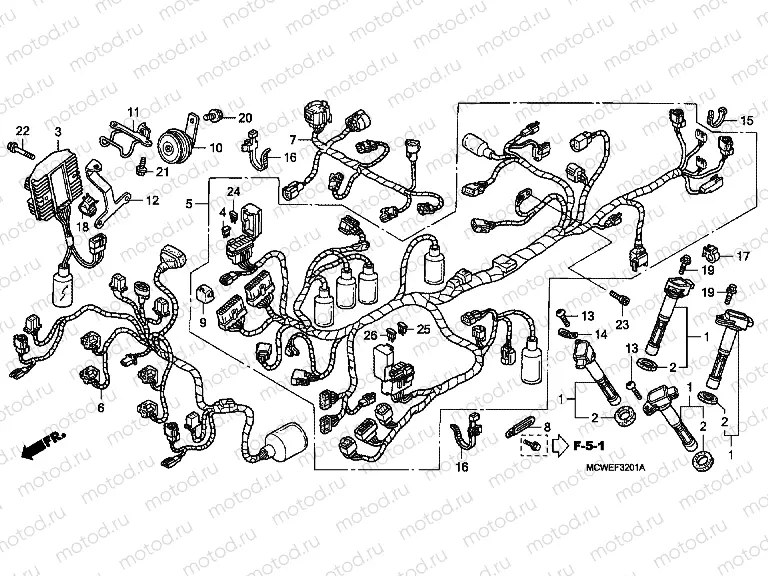 F-32-1 WIRING HARNESS (VFR800A)