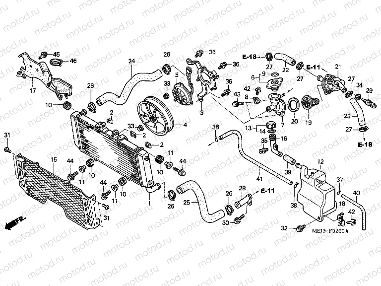 F-32 RADIATOR (CB1300 / F / F1 / S)