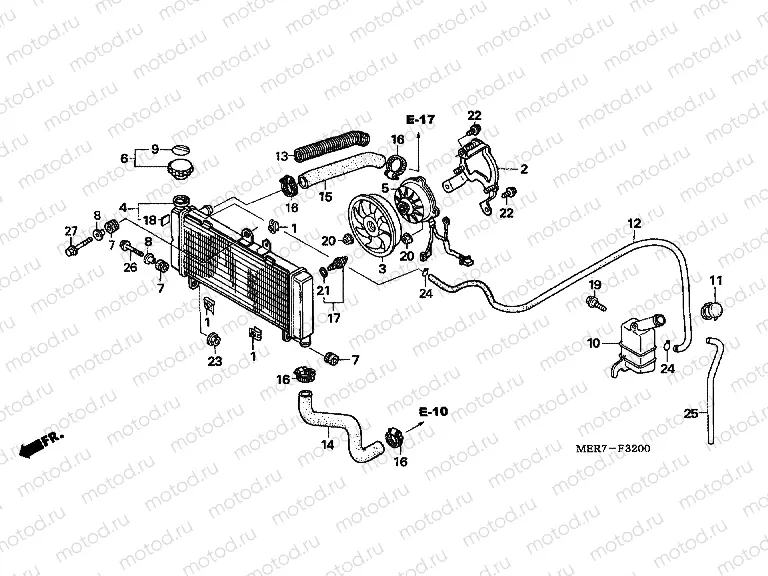 F-32 RADIATOR (CBF600S6 / SA6)