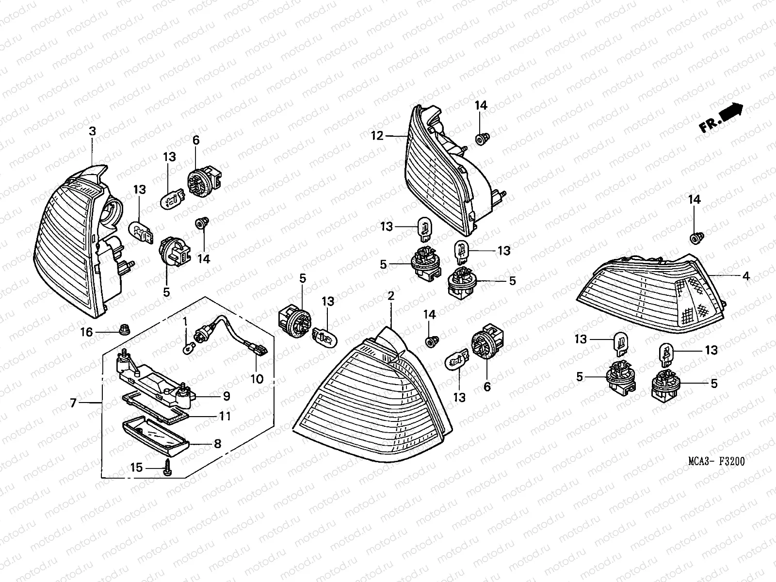 F-32 REAR COMBINATION LIGHT (GL1800A1/A2/A3/A4/A5)