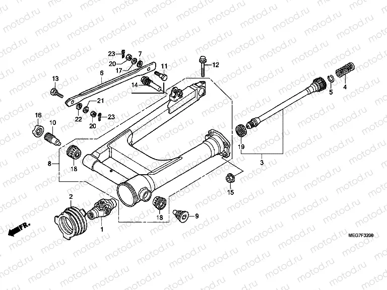 F-32 SWING ARM (VT750C2B / C2S / CS / C / CA)