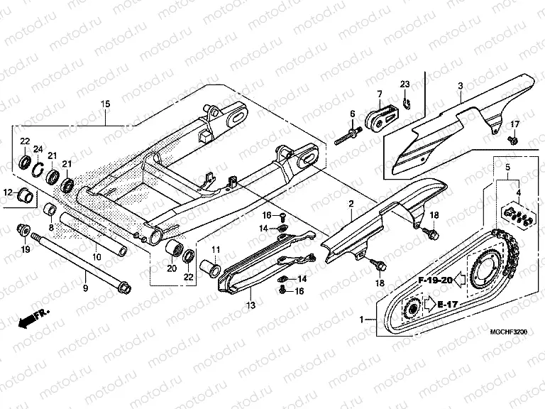 F-32 SWINGARM (CB1100CA / CAD / TA / TAD)