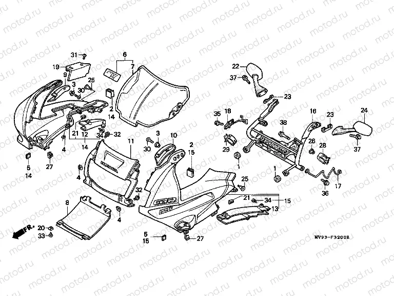 F-32 UPPER ENGINE HOUSING