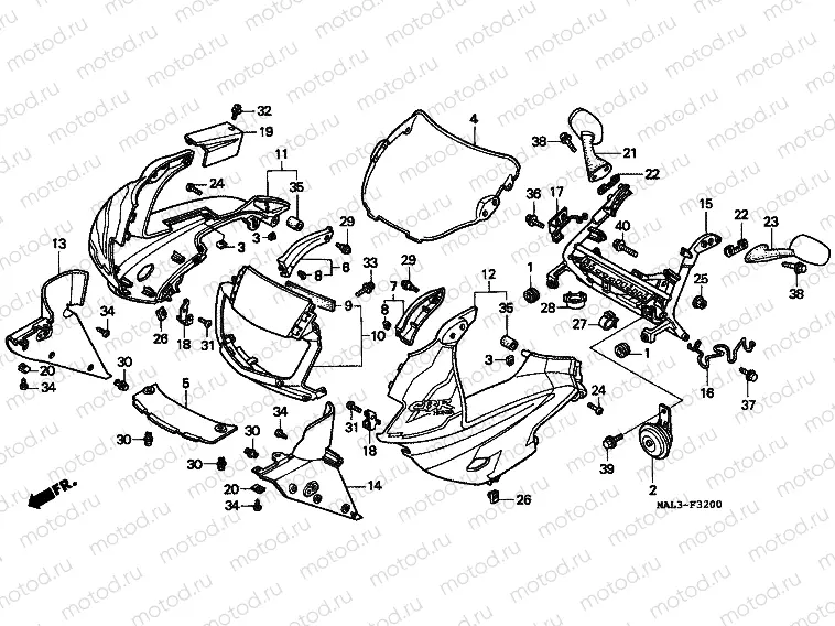 F-32 UPPER ENGINE HOUSING
