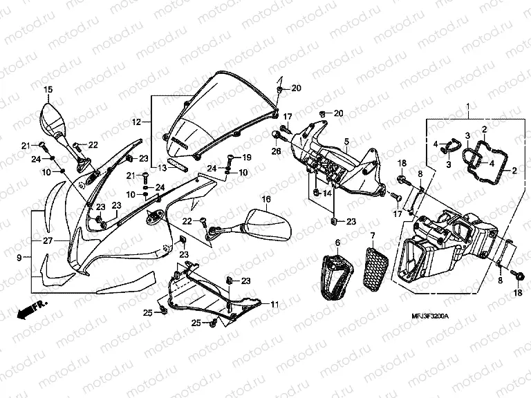 F-32 UPPER ENGINE HOUSING