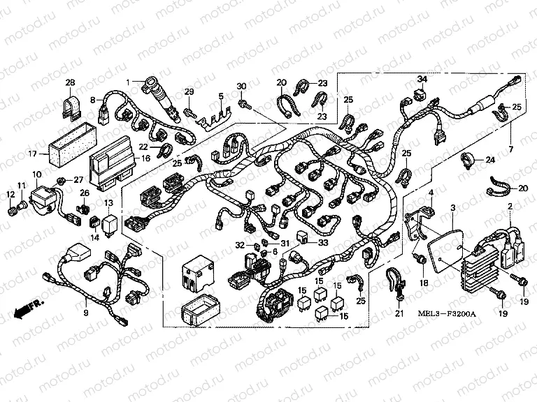 F-32 WIRING HARNESS (CBR1000RR4 / 5)