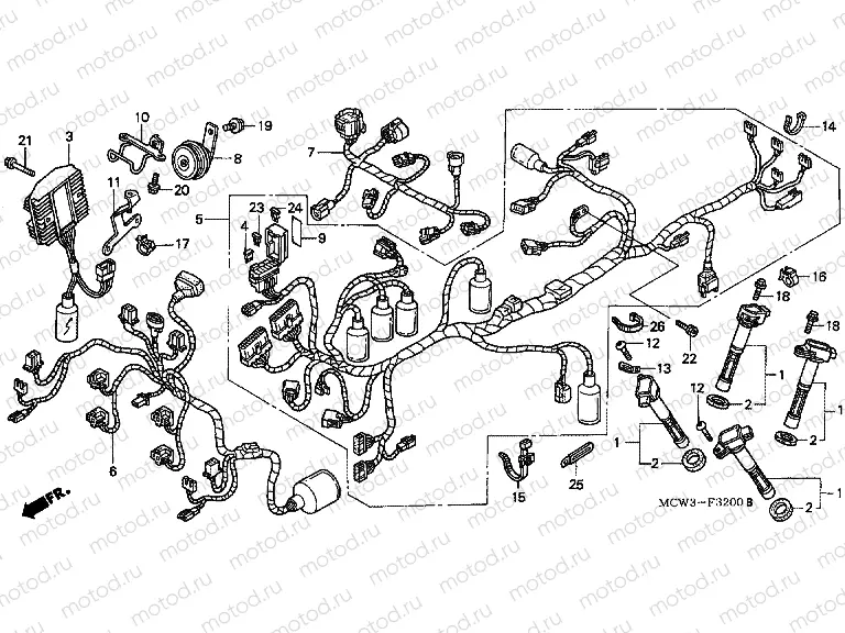 F-32 WIRING HARNESS (VFR800)