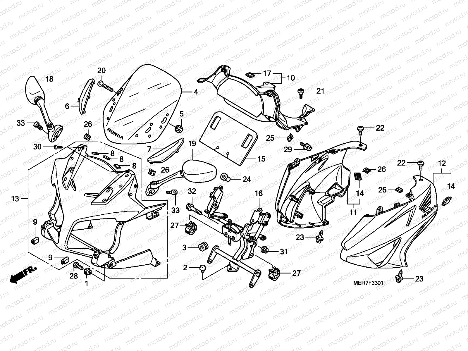 F-33-1 COWL (CBF600S8 / SA8)