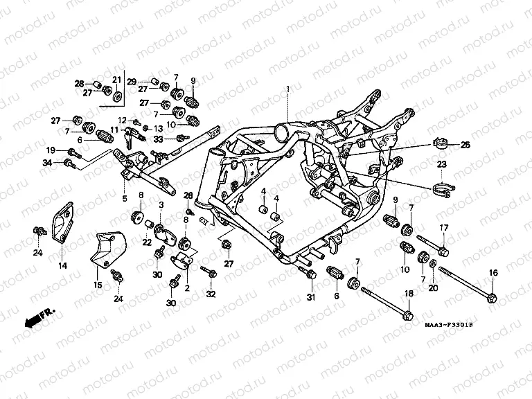 F-33-1 FRAME HOUSING (VT1100C2)