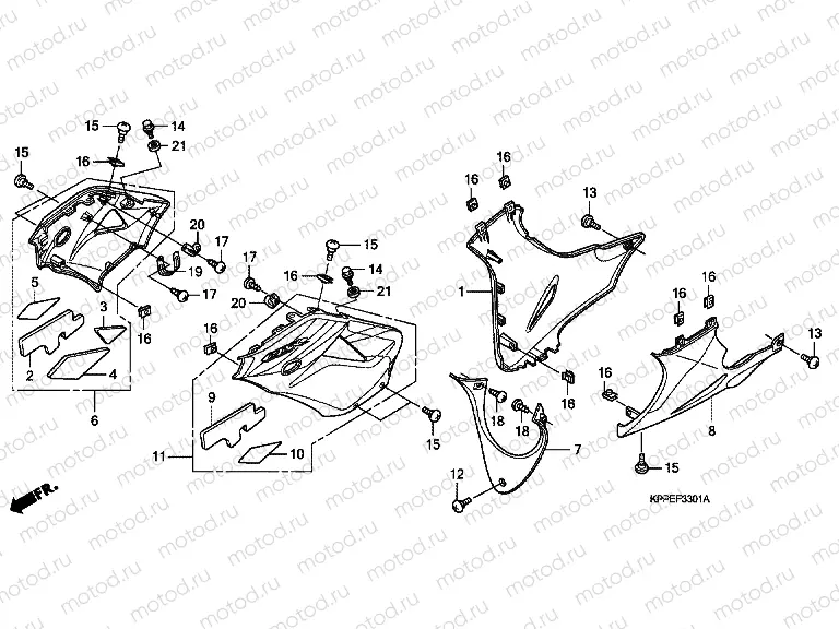 F-33-1 LOWER ENGINE (CBR125RW7 / RW9 / RWA)