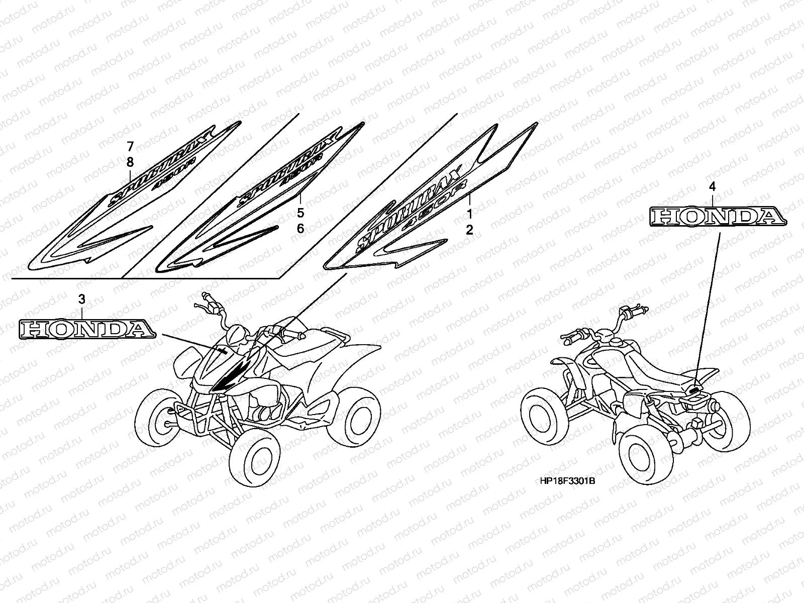F-33-1 MARK (TRX450R6,7,8/ER6,7,8)