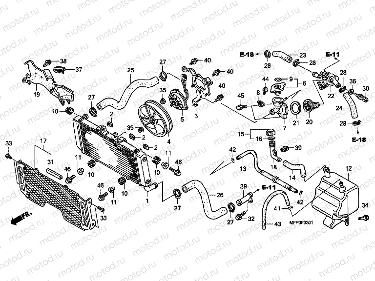 F-33-1 RADIATOR (CB1300A / CB1300SA)