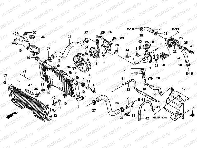 F-33-1 RADIATOR (CB1300A / SA)