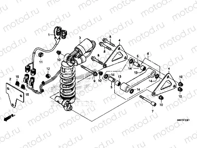 F-33-1 REAR CUSHION (CBR1000S1 / S2)