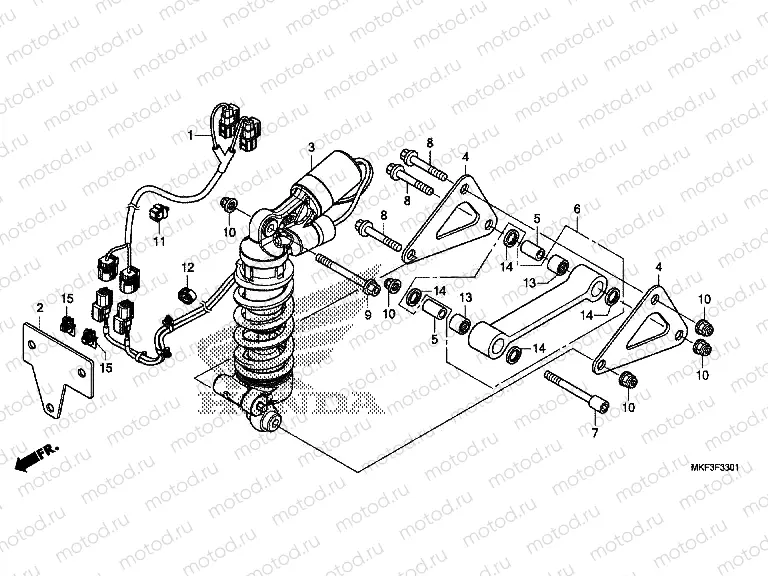 F-33-1 REAR CUSHION (CBR1000S1 / S2)