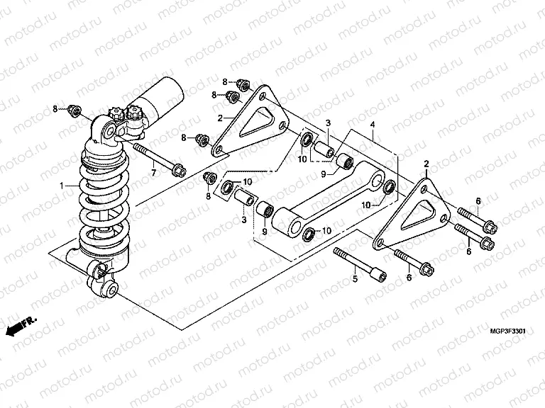 F-33-1 REAR SHOCK ABSORBER (CBR1000S / SA)