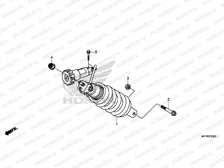 F-33-1 REAR SHOCK ABSORBER (VT1300CXA)