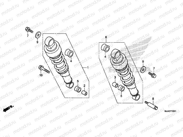 F-33-1 REAR SHOCK ABSORBER (VT750C2B / C2S)