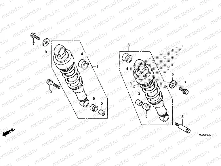 F-33-1 REAR SHOCK ABSORBER (VT750C2S)
