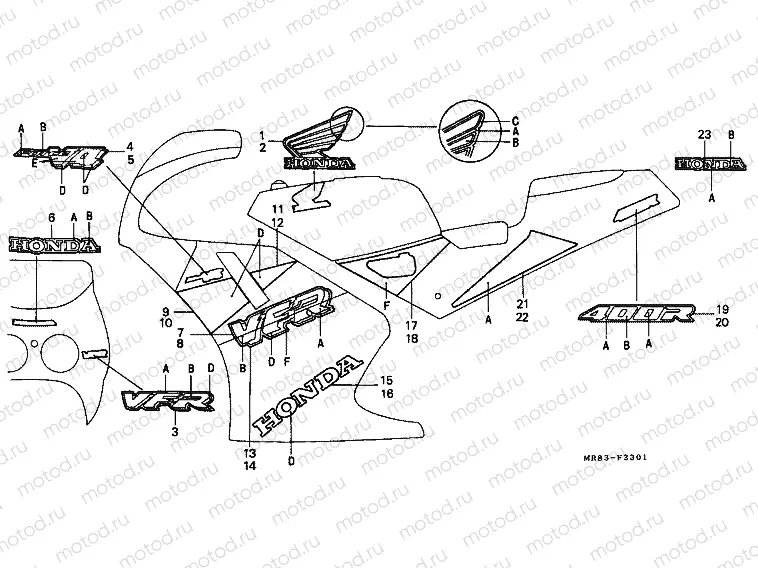 F-33-1 STRIP / SIGNAL (VFR400R3M)